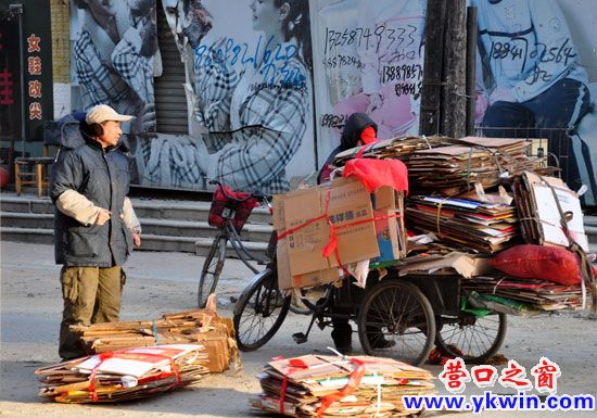 春節(jié)過后，紙殼成廢品“主流”