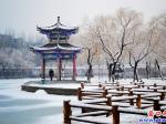 雪中楞嚴寺展現(xiàn)不一樣的美