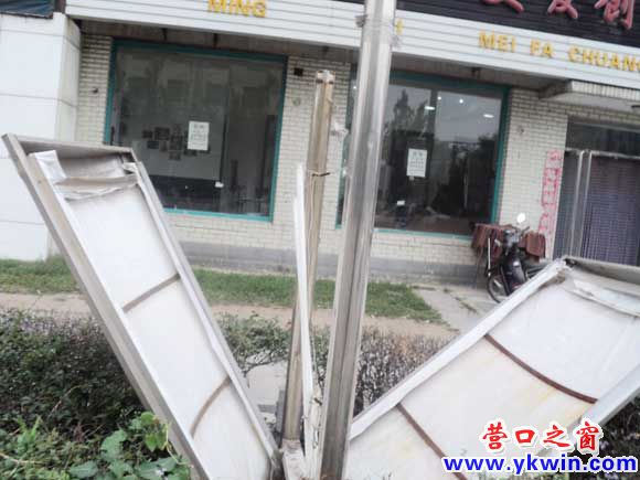 学府路：广告灯箱惨遭“毒手”
