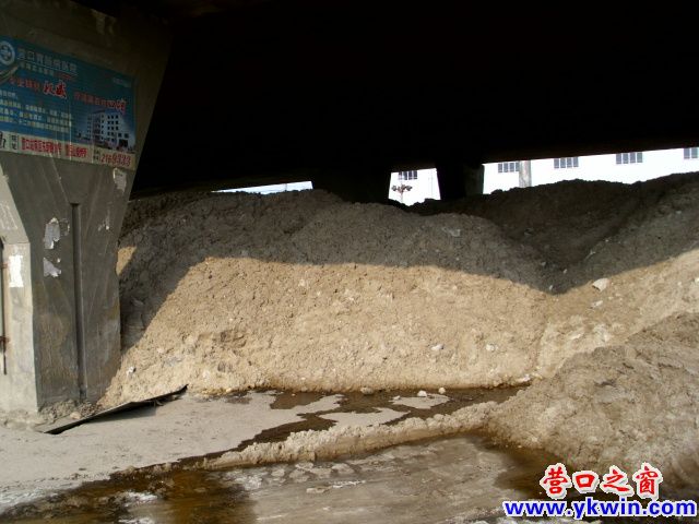 营口：别把立交桥当货场