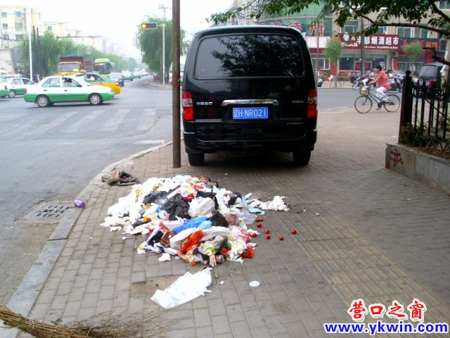 公园路边垃圾裸堆