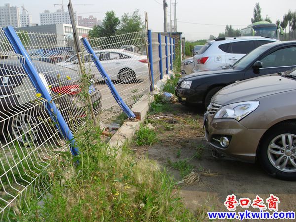 意外一拱 轿车撞网