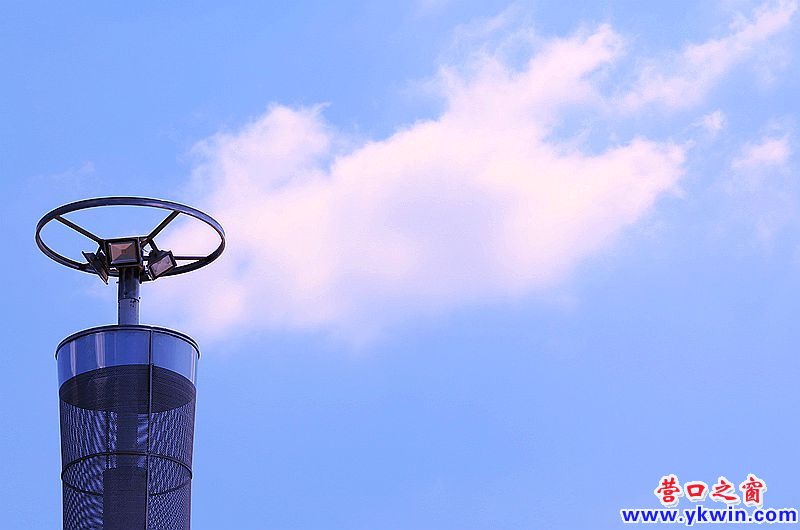 滨城落日和漂亮的云