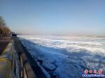营口大辽河昨夜速冻